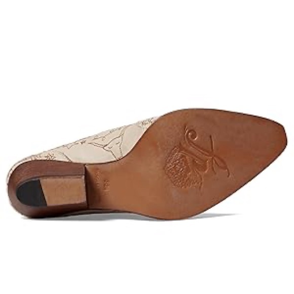 Free People Cream and Brown Patterned Mules - Picture 3 of 5
